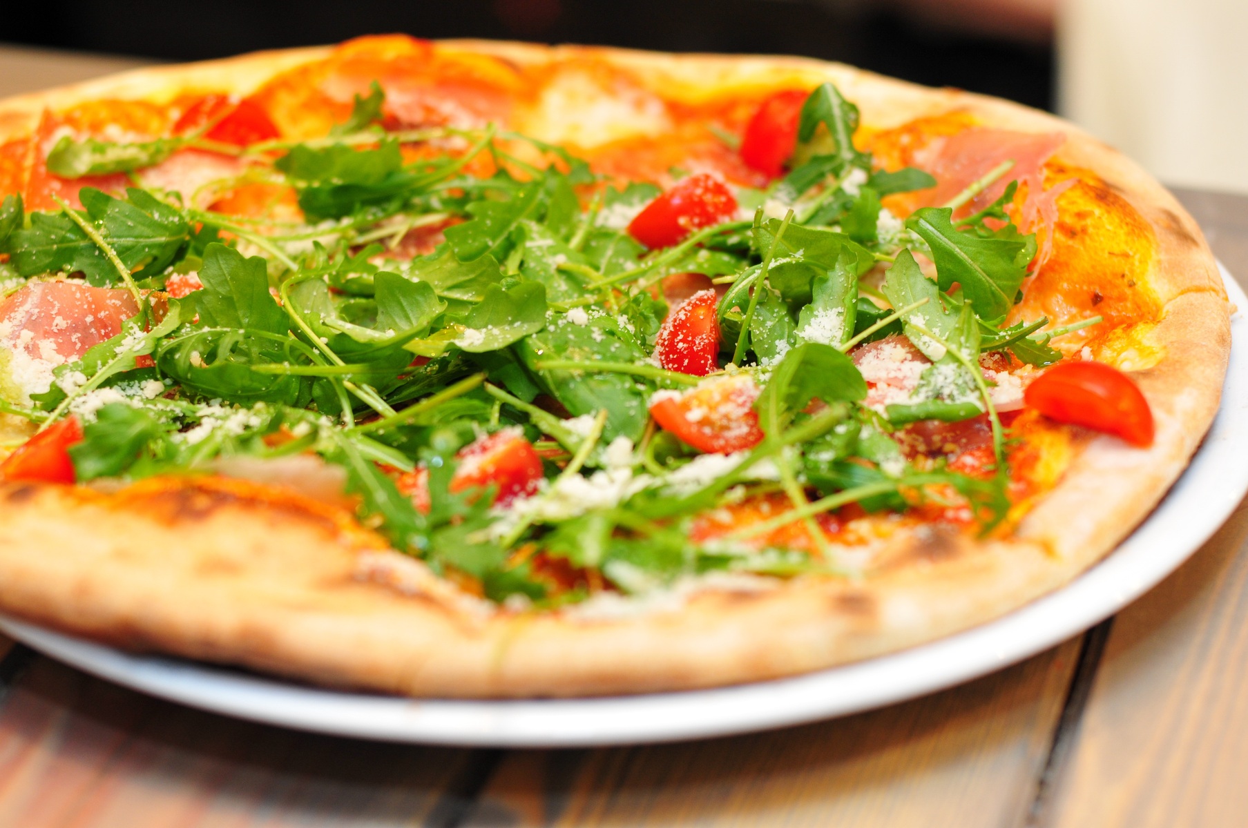 lamb's lettuce pizza